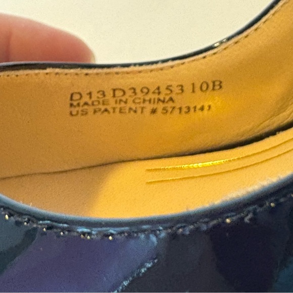 Cole Haan Nike Air Black Patent Leather Peep Toe High Heel Pumps Size 10B - Picture 9 of 13